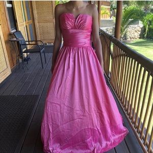 Pink shimmer taffeta Maggie Sottero prom dress NWT